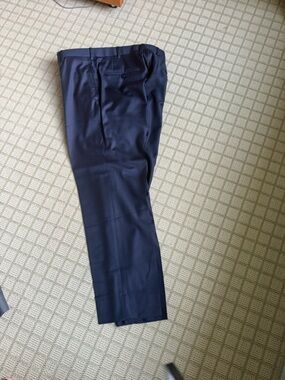 Isaia Navy Tailored Trousers